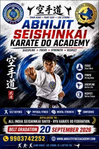 ABHIJIT SEISHINKAI KARATE DO ACADEMY BELT GRADUATION 20 SEPTEMBER 2026
