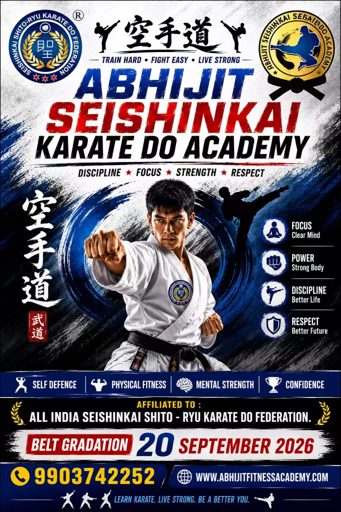 ABHIJIT SEISHINKAI KARATE DO ACADEMY BELT GRADUATION 20 SEPTEMBER 2026